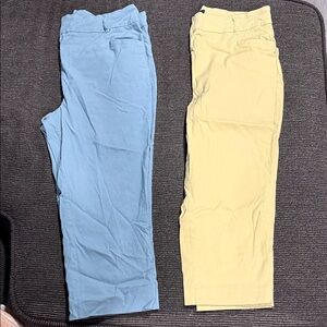 Blue and Yellow capri Pants Set